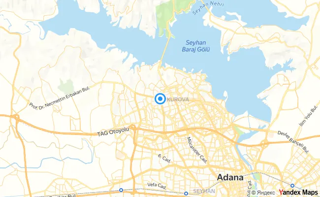 Çukurova Adana konum haritası