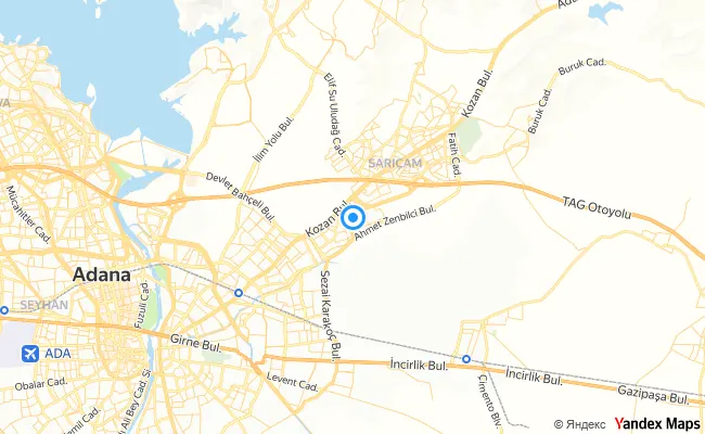 Sarıçam Adana konum haritası