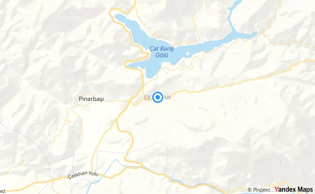 Çelikhan Adıyaman konum haritası