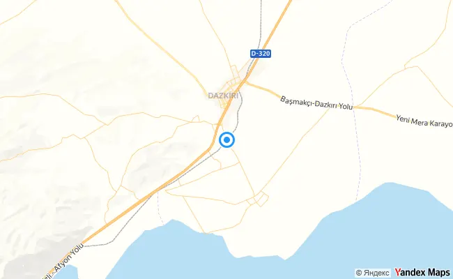 Dazkırı Afyonkarahisar konum haritası