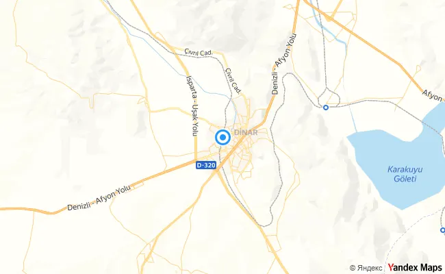 Dinar Afyonkarahisar konum haritası
