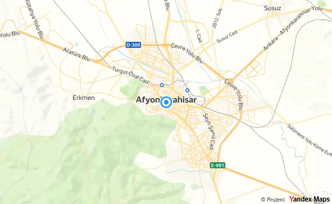 Merkez Afyonkarahisar konum haritası