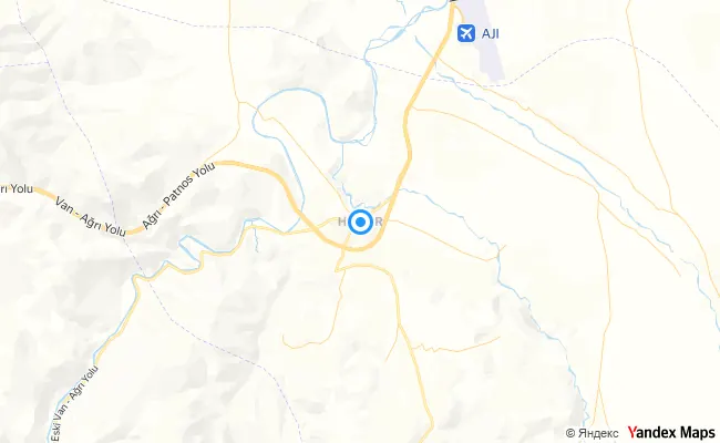 Hamur Ağrı konum haritası