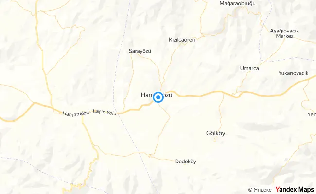 Hamamözü Amasya konum haritası