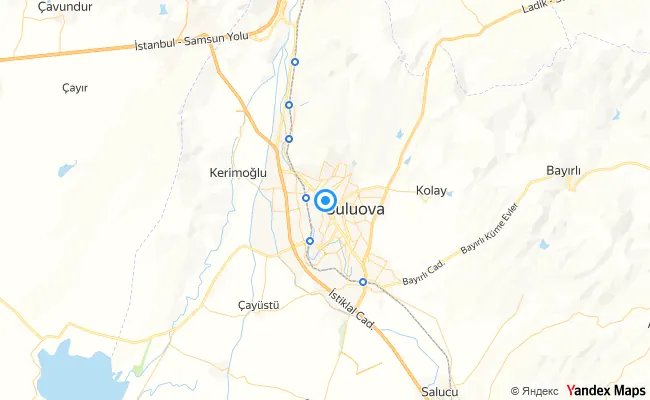 Suluova Amasya konum haritası
