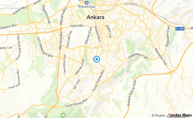 Çankaya Ankara konum haritası