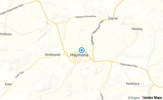 Haymana Ankara konum haritası