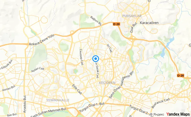 Keçiören Ankara konum haritası