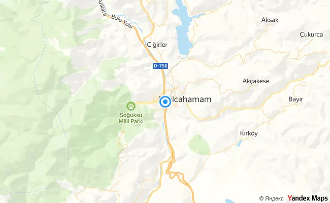 Kızılcahamam Ankara konum haritası