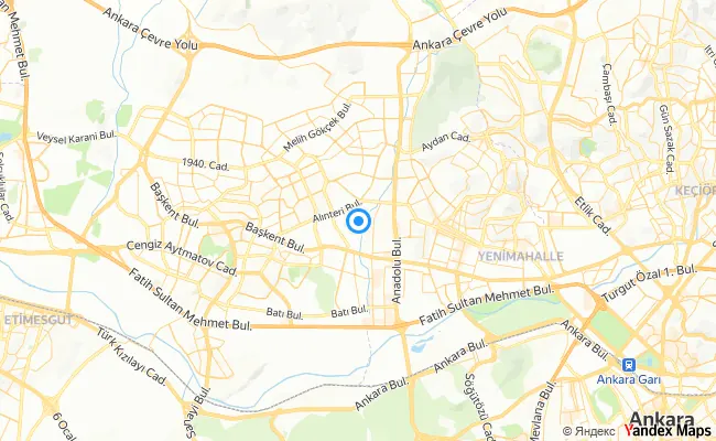 Yenimahalle Ankara konum haritası