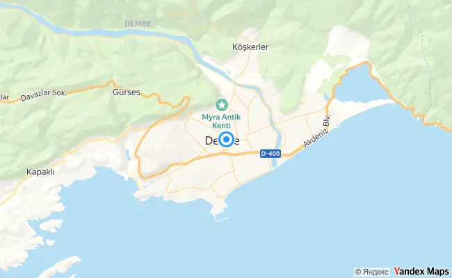 Demre Antalya konum haritası