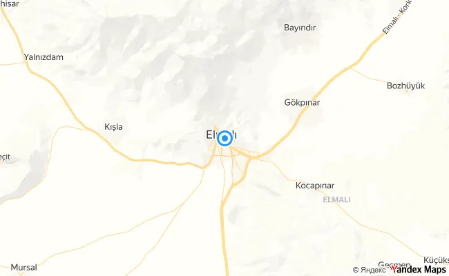Elmalı Antalya konum haritası