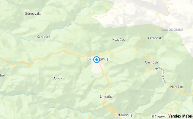 Gündoğmuş Antalya konum haritası