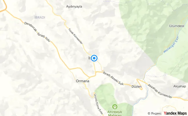 İbradı Antalya konum haritası