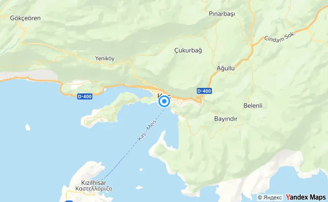 Kaş Antalya konum haritası