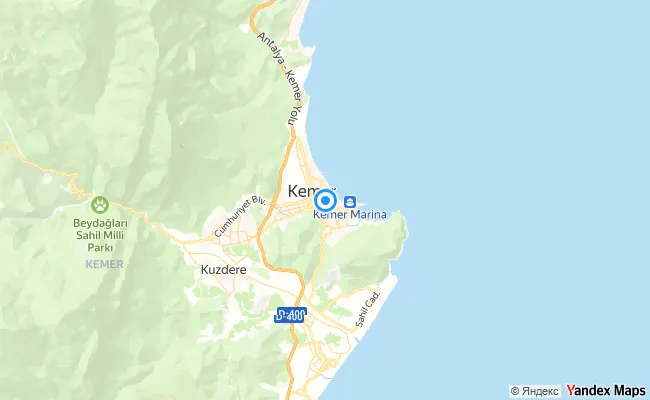 Kemer Antalya konum haritası
