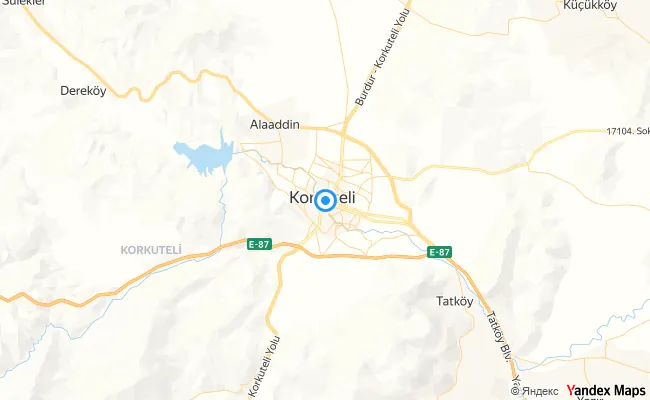 Korkuteli Antalya konum haritası