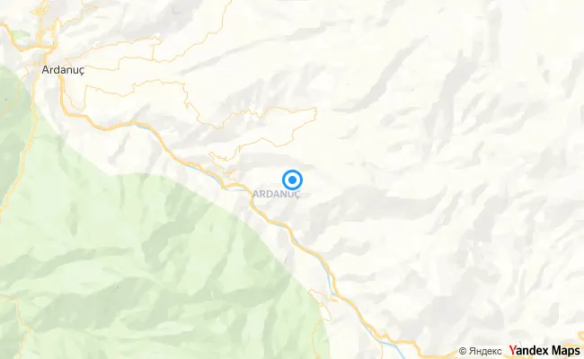 Ardanuç Artvin konum haritası