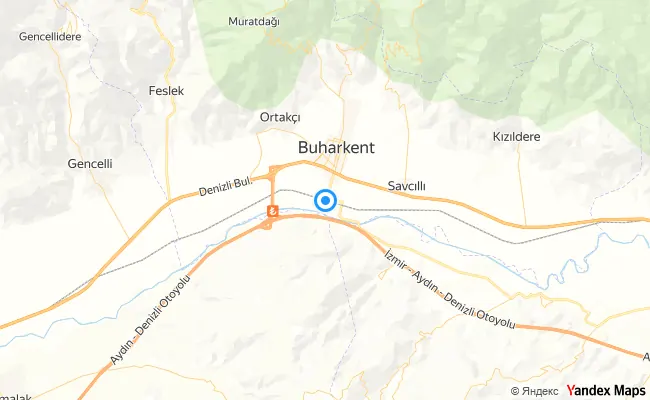 Buharkent Aydın konum haritası