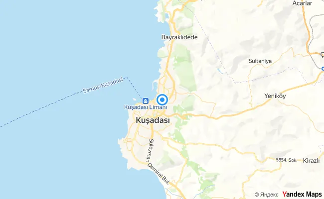 Kuşadası Aydın konum haritası