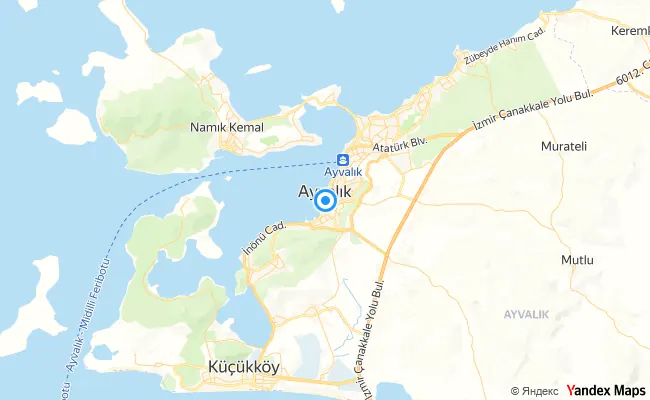 Ayvalık Balıkesir konum haritası
