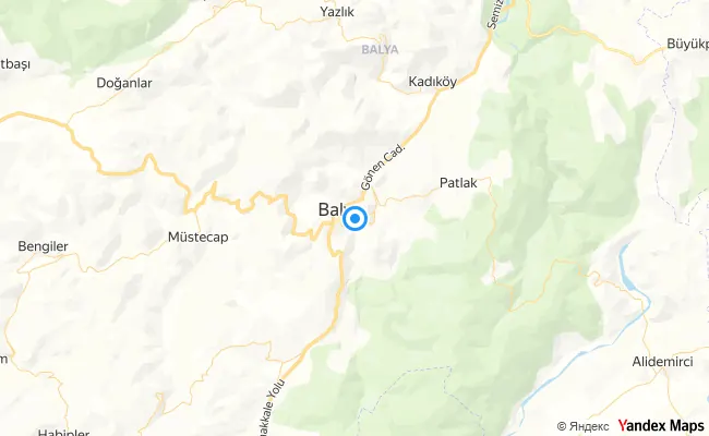 Balya Balıkesir konum haritası