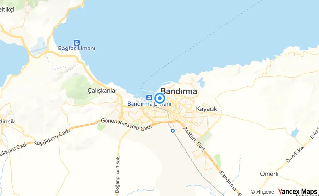 Bandırma Balıkesir konum haritası