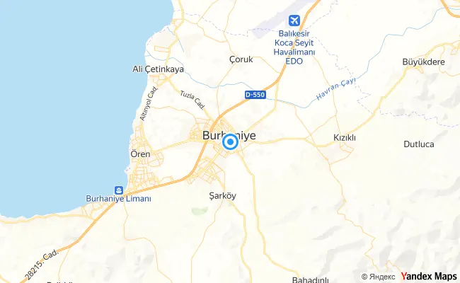 Burhaniye Balıkesir konum haritası