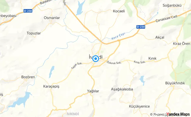 İvrindi Balıkesir konum haritası