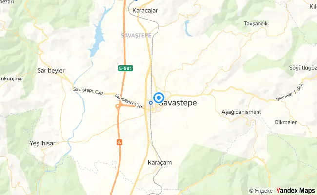 Savaştepe Balıkesir konum haritası