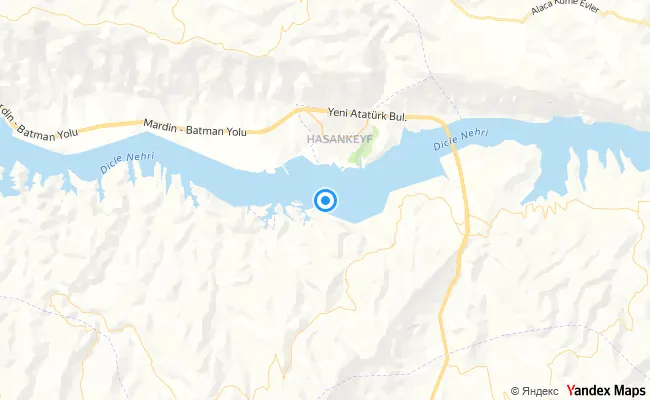 Hasankeyf Batman konum haritası