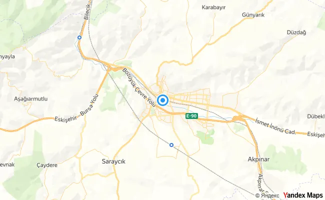 Bozüyük Bilecik konum haritası