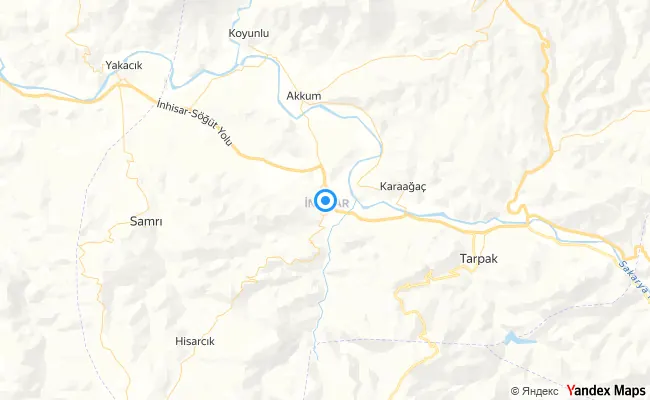 İnhisar Bilecik konum haritası