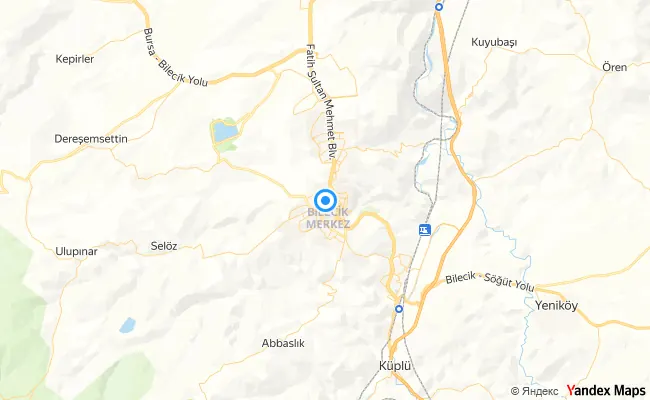 Merkez Bilecik konum haritası