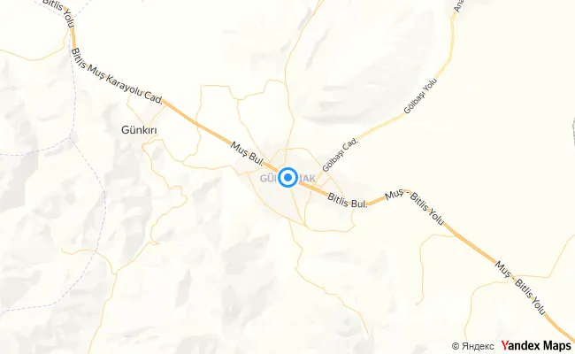 Güroymak Bitlis konum haritası