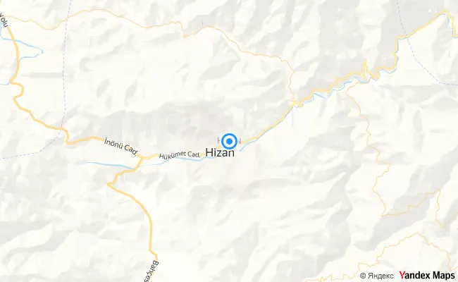 Hizan Bitlis konum haritası