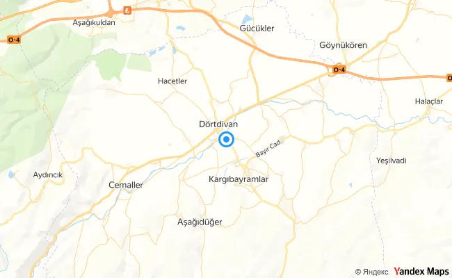 Dörtdivan Bolu konum haritası