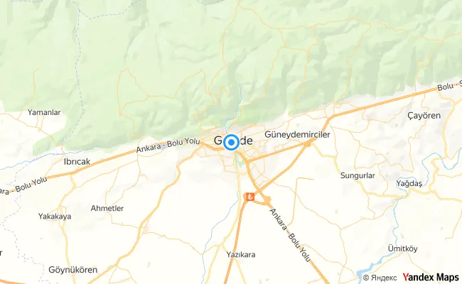 Gerede Bolu konum haritası