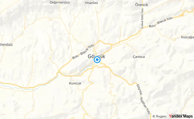 Göynük Bolu konum haritası