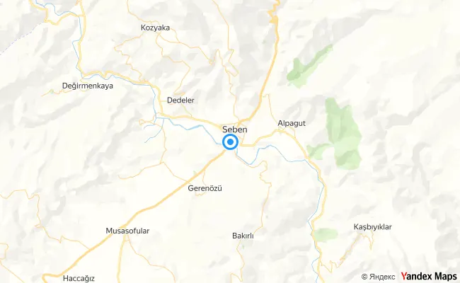 Seben Bolu konum haritası