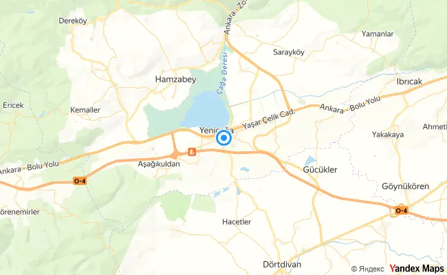 Yeniçağa Bolu konum haritası