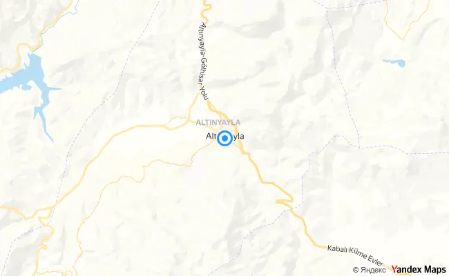 Altınyayla Burdur konum haritası