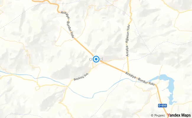 Çeltikçi Burdur konum haritası
