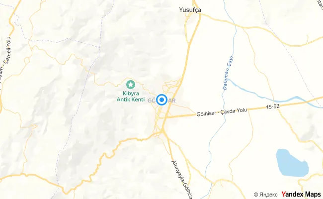 Gölhisar Burdur konum haritası