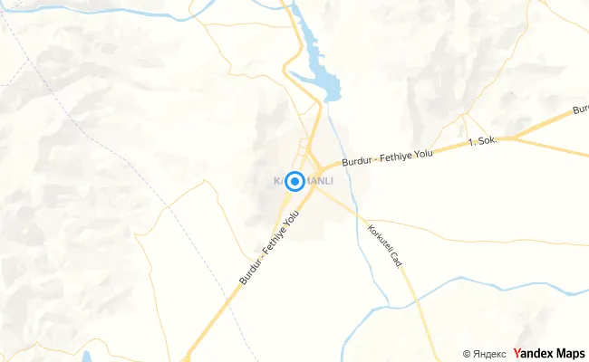 Karamanlı Burdur konum haritası