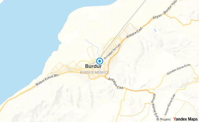 Merkez Burdur konum haritası