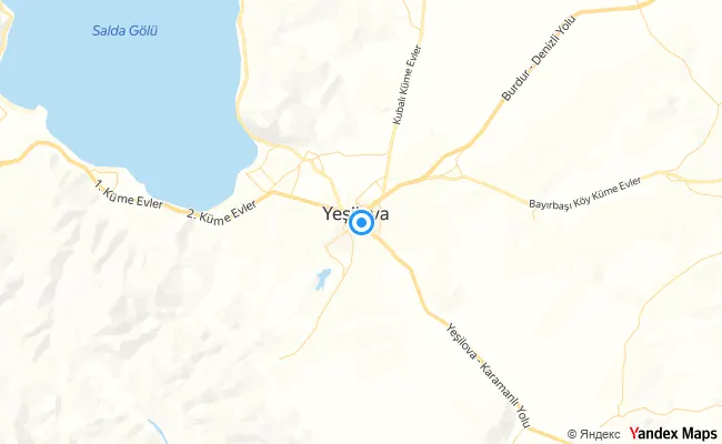 Yeşilova Burdur konum haritası