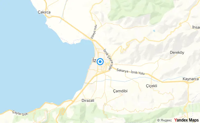 İznik Bursa konum haritası