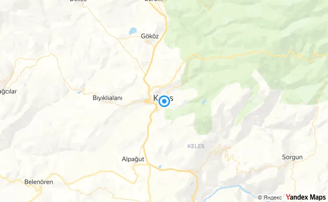 Keles Bursa konum haritası