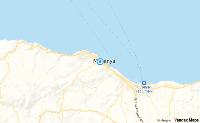 Mudanya Bursa konum haritası